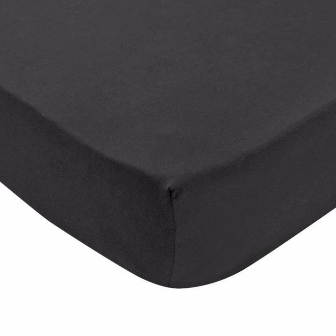 2 Draps-housses Anthracite En Jersey De Coton 140 X 200 - 160 X 200 Cm 4 2 Draps-housses Anthracite En Jersey De Coton 140 X 200 - 160 X 200 Cm – Image 4