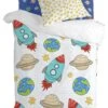Space Rocket Set Housse Couette 135/140