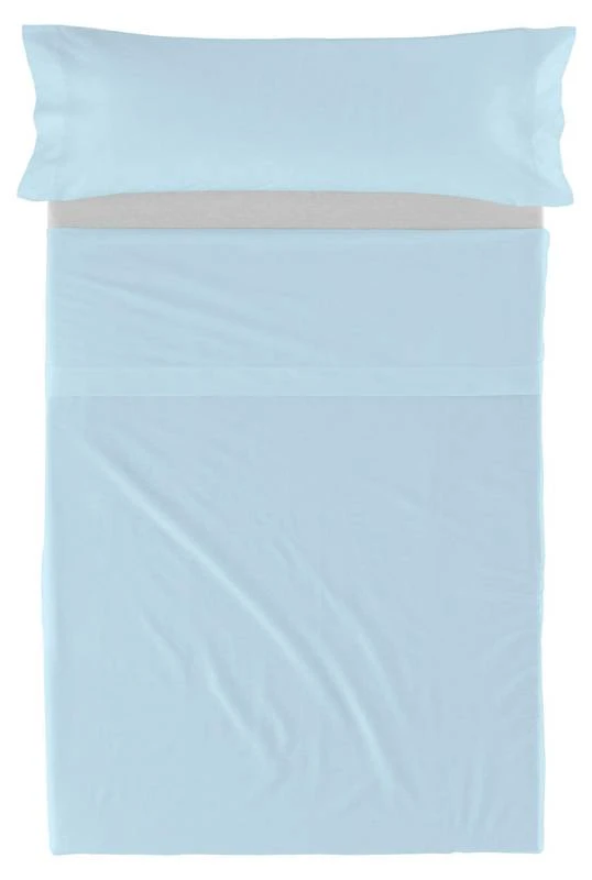 Basic Parure Drap 160x270 Cm Bleu 1 Basic Parure Drap 160x270 Cm Bleu