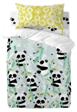 Panda Garden Blue Housse Couette 115x145