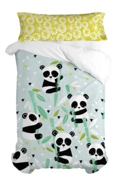 Panda Garden Blue Housse Couette 15520