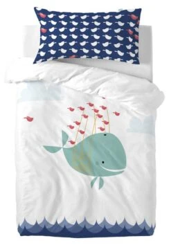 Whale Set Housse Couette Berceau 115x145