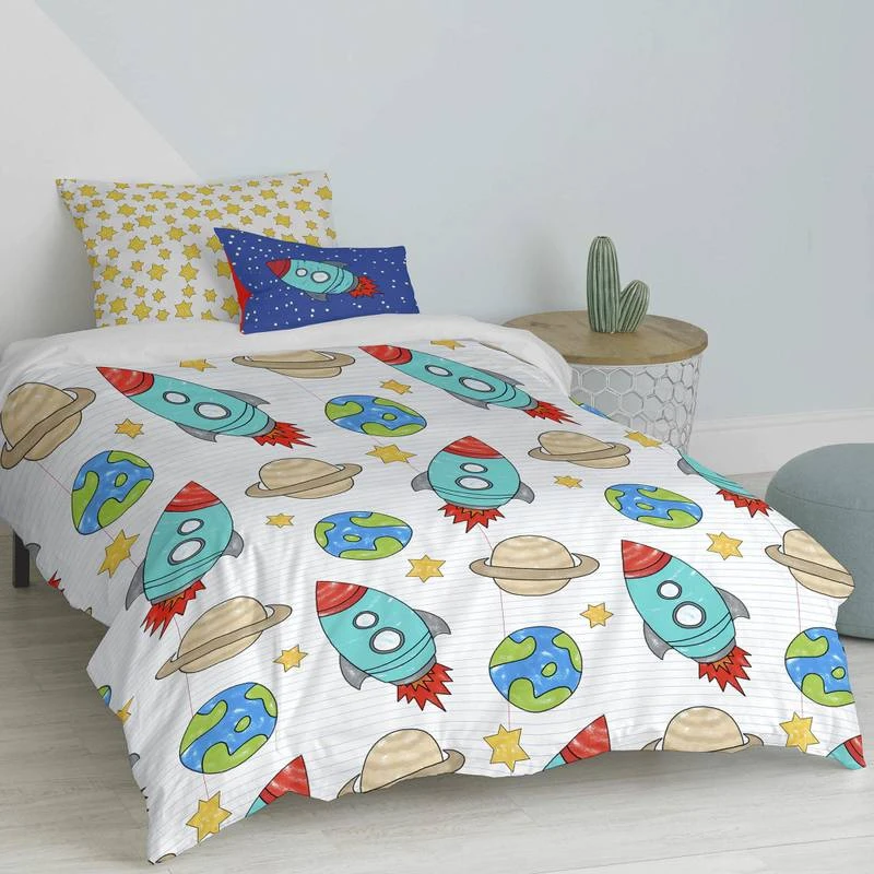 Space Rocket Set Housse Couette 135/140 2 Space Rocket Set Housse Couette 135/140 – Image 2