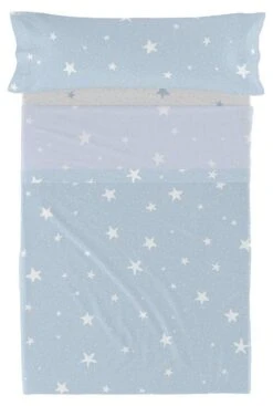 Basic Little Star Parure Drap 160x270 Cm Bleu