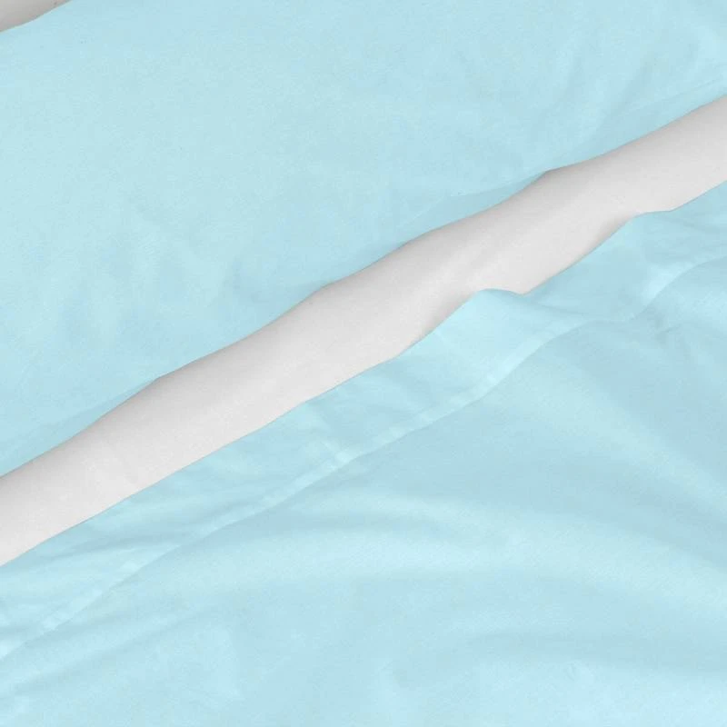 Basic Parure Drap 160x270 Cm Bleu 4 Basic Parure Drap 160x270 Cm Bleu – Image 4