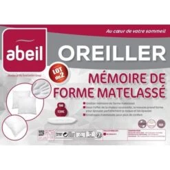 ABEIL Lot De 2 Oreillers A Mémoire De Forme Matelassés 60x60 Cm Blanc -Literie Magasin abeil lot de 2 oreillers a memoire de forme matelasses 60x60 cm blanc 3087880016793 529146