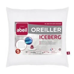 ABEIL Lot De 2 Oreillers Moelleux ICEBERG 60x60cm