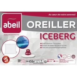 ABEIL Lot De 2 Oreillers Moelleux ICEBERG 60x60cm -Literie Magasin abeil lot de 2 oreillers moelleux iceberg 60x60cm 3087880024057 513573