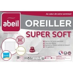 ABEIL Oreiller Moelleux SUPERSOFT 60x60cm -Literie Magasin abeil oreiller moelleux supersoft 60x60cm 3087880022541 513643