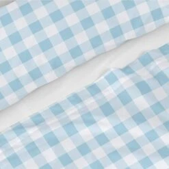 Basic Vichy Parure Drap 160x270 Cm Bleu -Literie Magasin b9edf6fa697e4c378979ee9f7fbcacdb