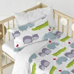 Hippo Set Housse Couette Berceau 100x135 7 Hippo Set Housse Couette Berceau 100x135 -Literie Magasin bd906fcedd46429298e7340bd73605f2