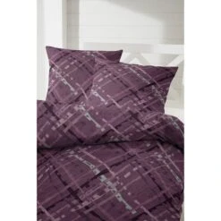 Parure De Lit Maspalomas -Literie Magasin bettwaesche maspalomas baumwollstoff aubergine 135 x 200 cm kissen 80 x 80 cm 4651920