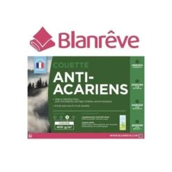 BLANREVE Couette Chaude 400gm2 Anti-Acariens 200x200 Cm Blanc -Literie Magasin blanreve couette chaude 400gm2 anti acariens 200x200 cm blanc 3245841175976 513792