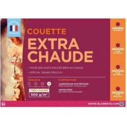 BLANREVE Couette Extra Chaude En Microfibre - 220 X 240 Cm - Blanc -Literie Magasin blanreve couette extra chaude en microfibre 220 x 240 cm blanc 3245841492806 999448