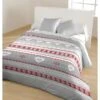 CALINE Couette Imprimée SAMoeNS 220x240cm Gris
