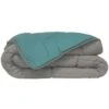 Couette Microfibre 400g/m² CALGARY - 240 X 260 Cm - Gris Galet Et Vert Lac
