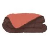 Couette Microfibre 400g/m² CALGARY Chocolat & Corail 140x200cm
