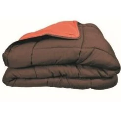 Couette Microfibre 400g/m² CALGARY Chocolat & Corail 140x200cm -Literie Magasin couette microfibre 400g m calgary chocolat corail 140x200cm 3120760046982 426003