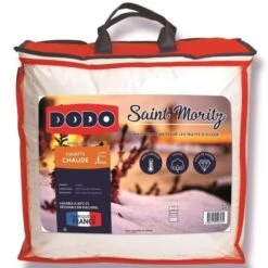 Couette - Saint Moritz - 240 X 260 Cm - Chaude - 100% Polyester - 2 Personnes - Blanc - DODO