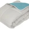 Couette Hiver 140x200 Cm COCOON BICOLORE Lac/Galet Garnissage Fibre Polyester 400 G/m2