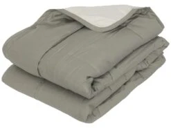 Couette été 140x200 Cm COCOON BICOLORE Taupe/Lin Garnissage Fibre Polyester 200 G/m2