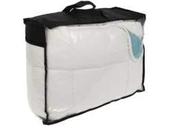 Couette Hiver 260x240 Cm COCOON BICOLORE Lac/Galet Garnissage Fibre Polyester 400 G/m2 -Literie Magasin couette 10883993