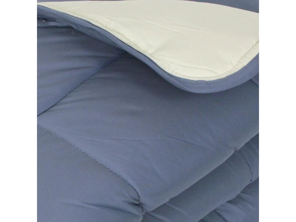 Couette Hiver 140x200 Cm COCOON BICOLORE Petrole/Mastic Garnissage Fibre Polyester 400 G/m2 3 Couette Hiver 140x200 Cm COCOON BICOLORE Petrole/Mastic Garnissage Fibre Polyester 400 G/m2 – Image 3