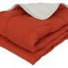 Couette été 240x220 Cm COCOON BICOLORE Gingembre/Galet Garnissage Fibre Polyester 200 G/m2