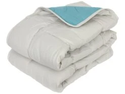 Couette été 140x200 Cm COCOON BICOLORE Lac/Galet Garnissage Fibre Polyester 200 G/m2