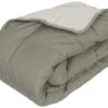 Couette Hiver 260x240 Cm COCOON BICOLORE Taupe/Lin Garnissage Fibre Polyester 400 G/m2