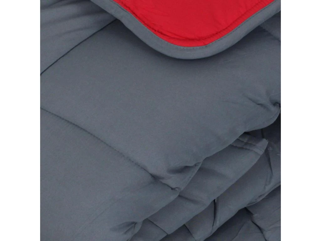 Couette Hiver 140x200 Cm COCOON BICOLORE Gris/Rouge Garnissage Fibre Polyester 400 G/m2 3 Couette Hiver 140x200 Cm COCOON BICOLORE Gris/Rouge Garnissage Fibre Polyester 400 G/m2 – Image 3