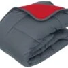 Couette Hiver 240x220 Cm COCOON BICOLORE Gris/Rouge Garnissage Fibre Polyester 400 G/m2