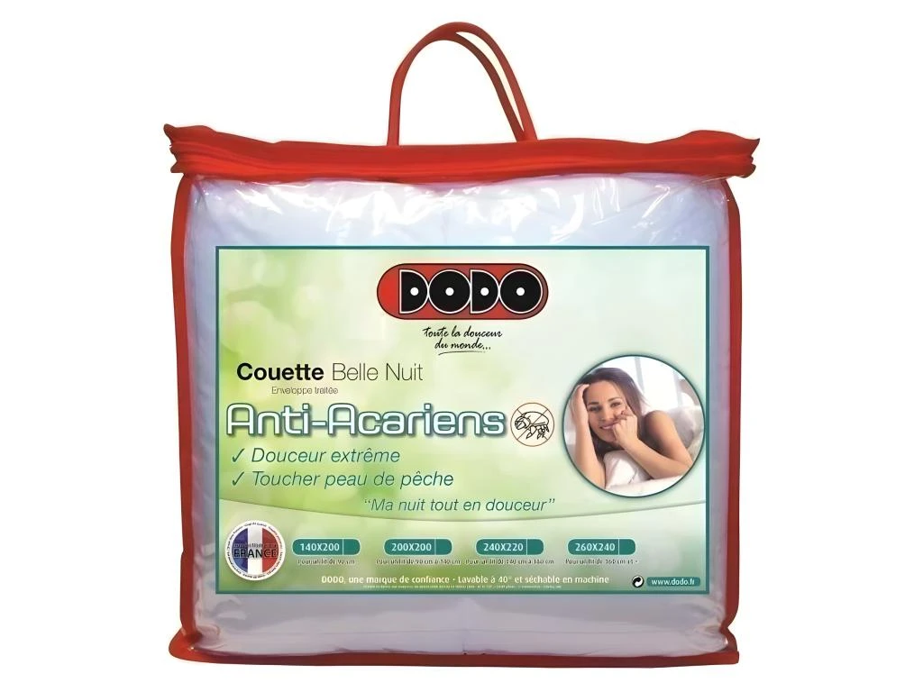 Couette Tempérée 350gr/m² BELLE NUIT 240x260cm 1 Couette Tempérée 350gr/m² BELLE NUIT 240x260cm