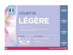 BLANREVE Couette Legere En Microfibre - 220 X 240 Cm - Blanc -Literie Magasin couette 11546679