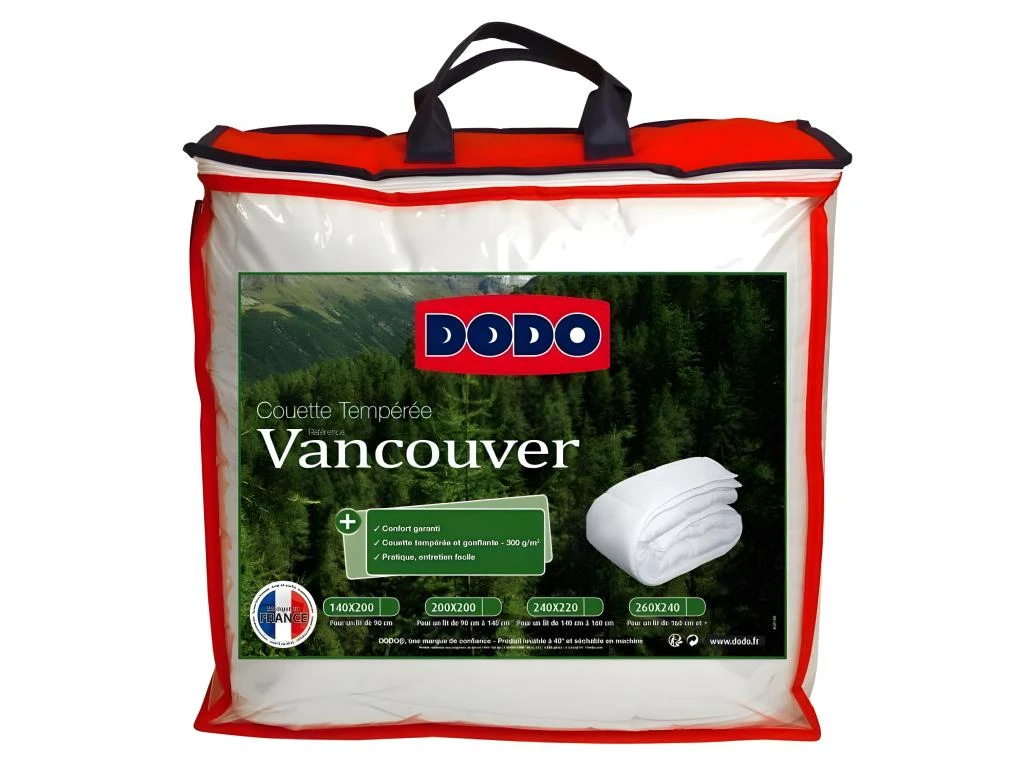 Couette Tempérée Vancouver - 240 X 260 Cm - Blanc 1 Couette Tempérée Vancouver - 240 X 260 Cm - Blanc