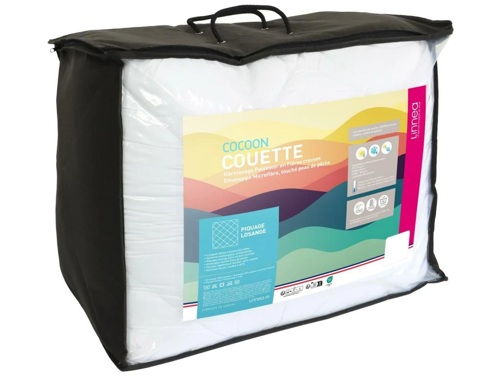 Couette 4 Saisons 240x220 Cm COCOON Garnissage Fibre Polyester 200+300 = 500 G/m2 5 Couette 4 Saisons 240x220 Cm COCOON Garnissage Fibre Polyester 200+300 = 500 G/m2 – Image 5