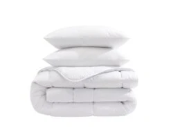 Pack Couette Mi-saison 350g Et Oreiller éco Naturel Moelleux Enveloppe Coton Bio Someo 240x220