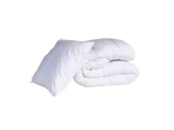 Pack Couette Mi-saison 350g Et Oreiller éco Naturel Moelleux Enveloppe Coton Bio Someo 140x200