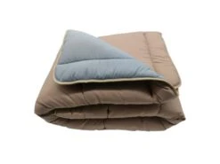 Couette Bicolore Chaude 350g Beige - Gris Clair 140x200