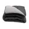 Couette Bicolore Chaude 350g Noir - Gris Clair 140x200