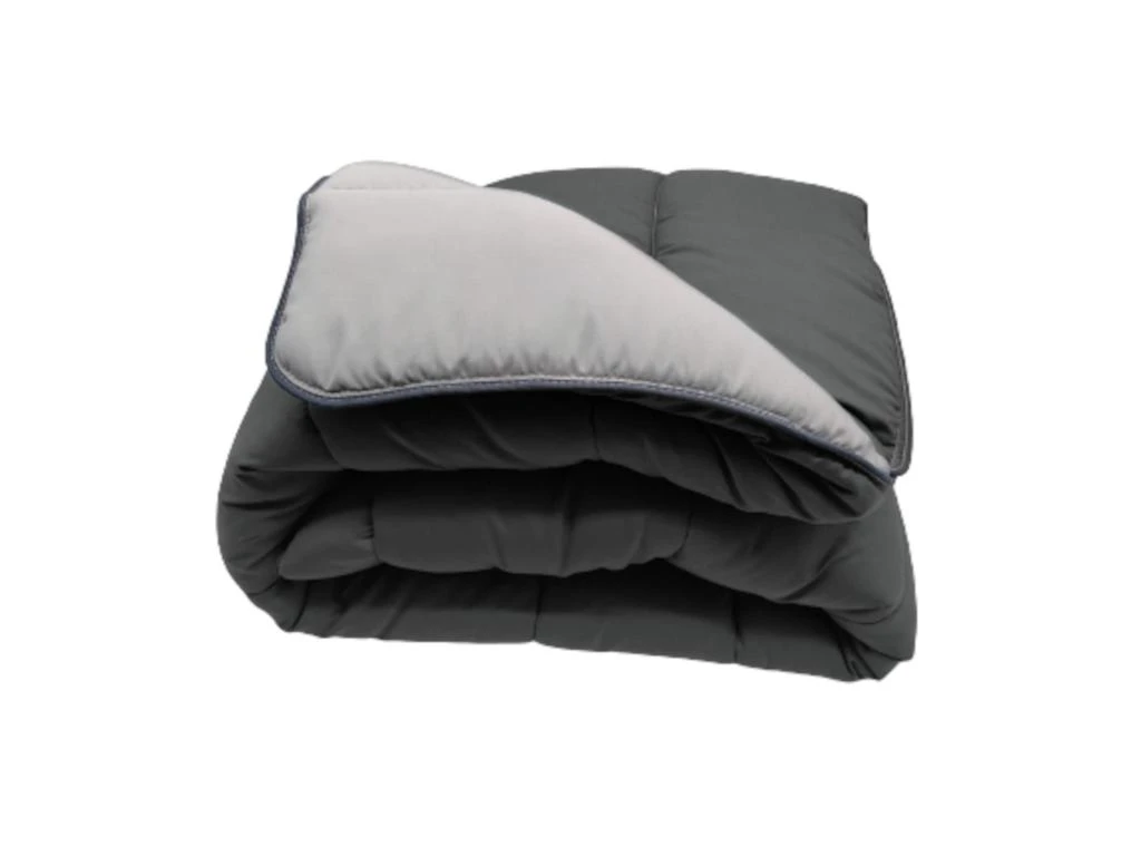 Couette Bicolore Chaude 350g Noir - Gris Clair 240x220