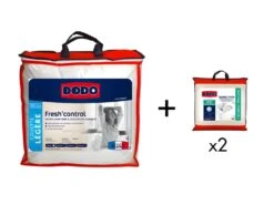 Pack DODO Couette 220 X 240 Cm Anti-transpirante + 2 Oreillers 60 X 60 Cm Effet Rafraîchissant FRESH CONTROL