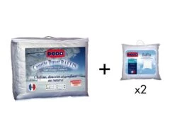 Pack DODO Couette Naturelle 220 X 240 Cm + 2 Oreillers Duvet 65 X 65 Cm - BAFFIN