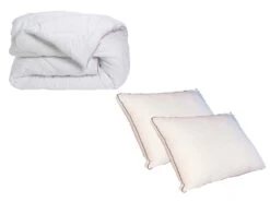 Pack Couette Sensation Duvet En Percale De Coton 240x260 Cm + 2 Oreillers 65x65 Cm - AUXENCE