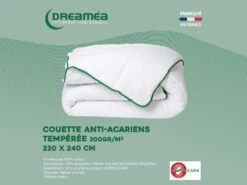 Pack Couette Tempérée 220 X 240 + 2 Oreillers 60 X 60 Cm - Anti-acariens Naturel Greencare - AZYLIA 6 Pack Couette Tempérée 220 X 240 + 2 Oreillers 60 X 60 Cm - Anti-acariens Naturel Greencare - AZYLIA -Literie Magasin couette 8163971