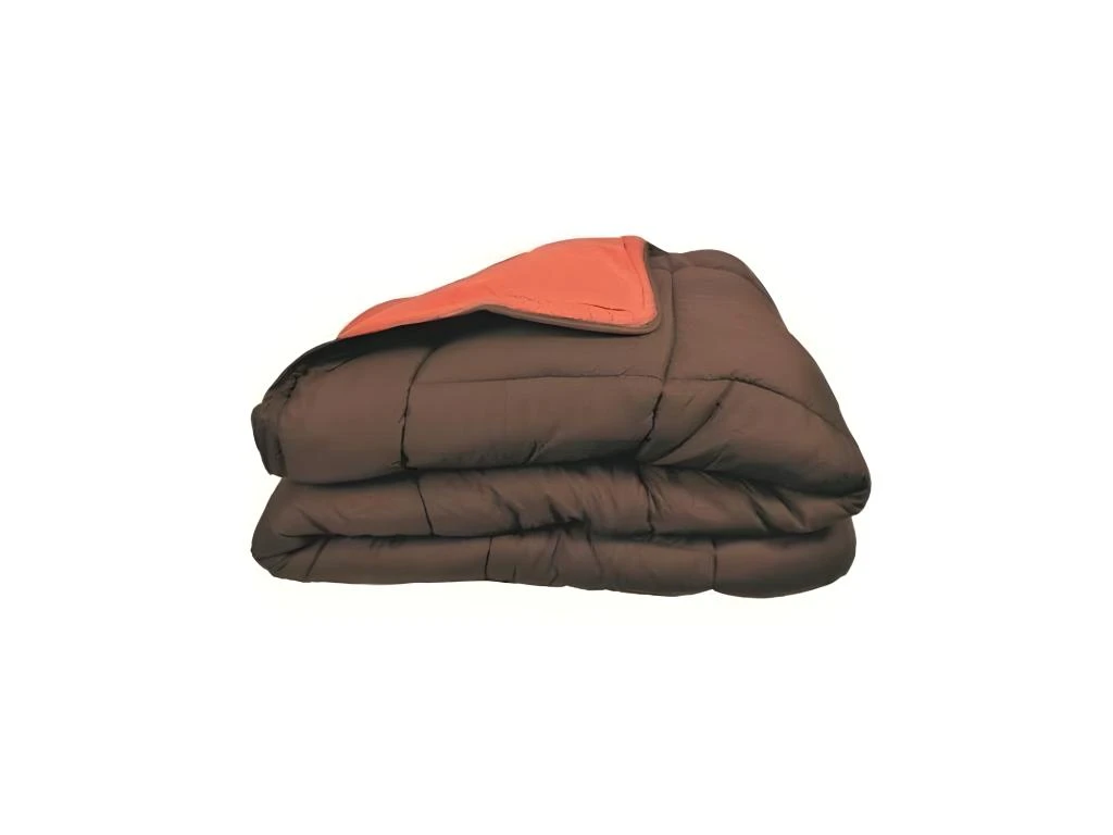 Couette Chaude Microfibre 400 Gr/m2 CALGARY Chocolat + Corail 140x200cm 3 Couette Chaude Microfibre 400 Gr/m2 CALGARY Chocolat + Corail 140x200cm – Image 3
