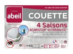 ABEIL Couette 4 Saisons ANTI-ACARIENS 220x240cm -Literie Magasin couette 8895799