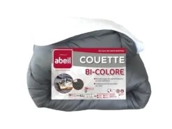ABEIL Couette Bicolore - 220 X 240 Cm - Blanc Et Gris