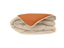 POYET MOTTE Couette Microfibre 400g/m2 CALGARY - 220 X 240 Cm - Gris Galet Et Marron Gimgembre -Literie Magasin couette 8898265