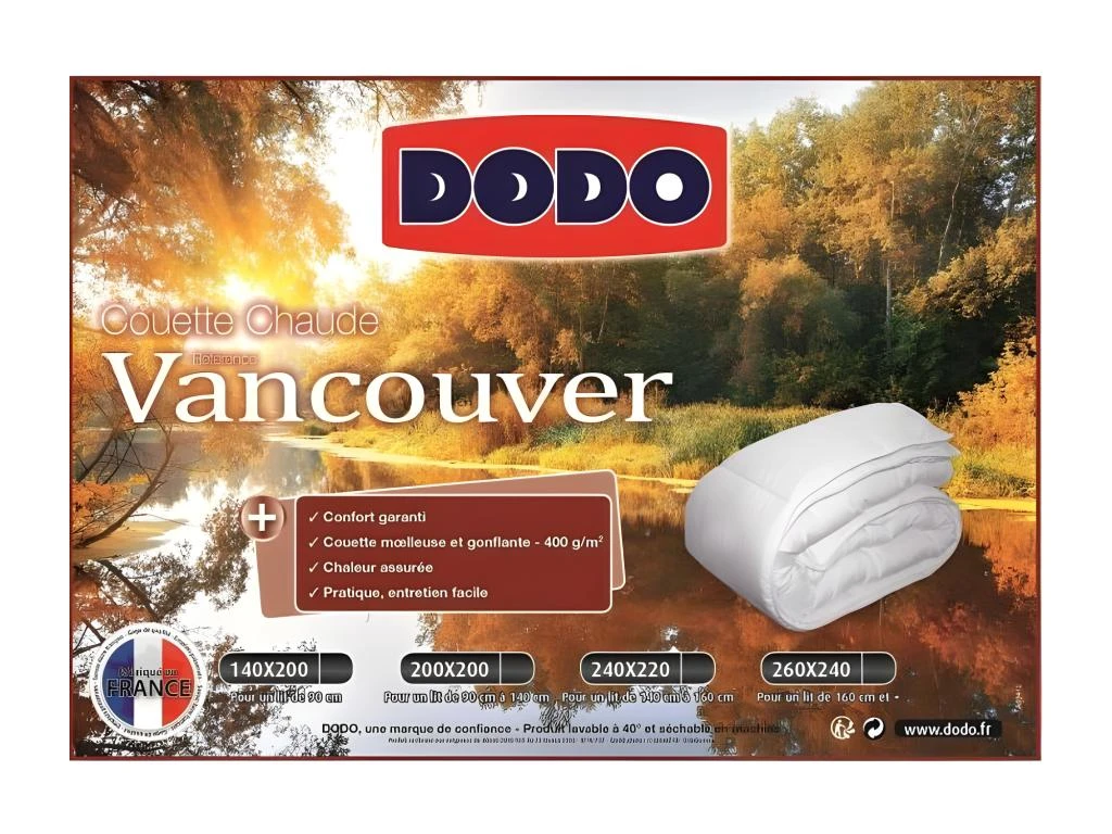 Couette Chaude 400gr/m² VANCOUVER 220x240 Cm Blanc 3 Couette Chaude 400gr/m² VANCOUVER 220x240 Cm Blanc – Image 3